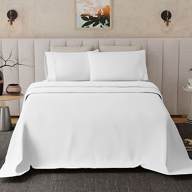 Aireolux 500 Thread Count Sateen Tencel Cotton Sheet Set with Pillowcases