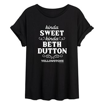 Juniors' Yellowstone Beth Oversized Tee