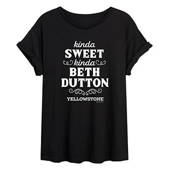 Juniors' Yellowstone Beth Oversized Tee