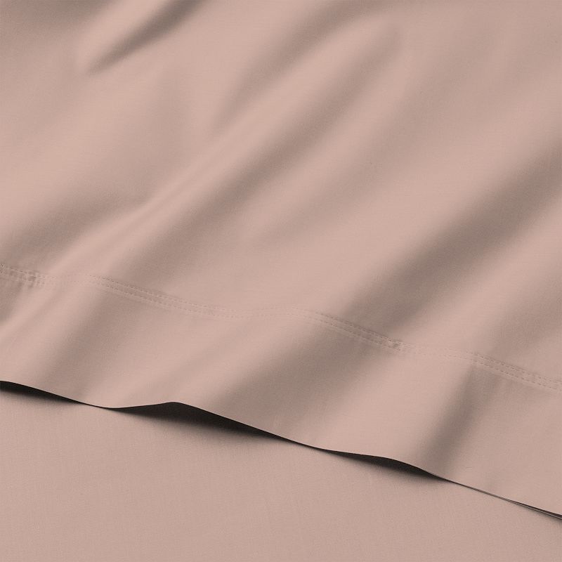 Purity Home 300 Thread Count Sateen Sheet Set with Pillowcases, Pink, FULL 