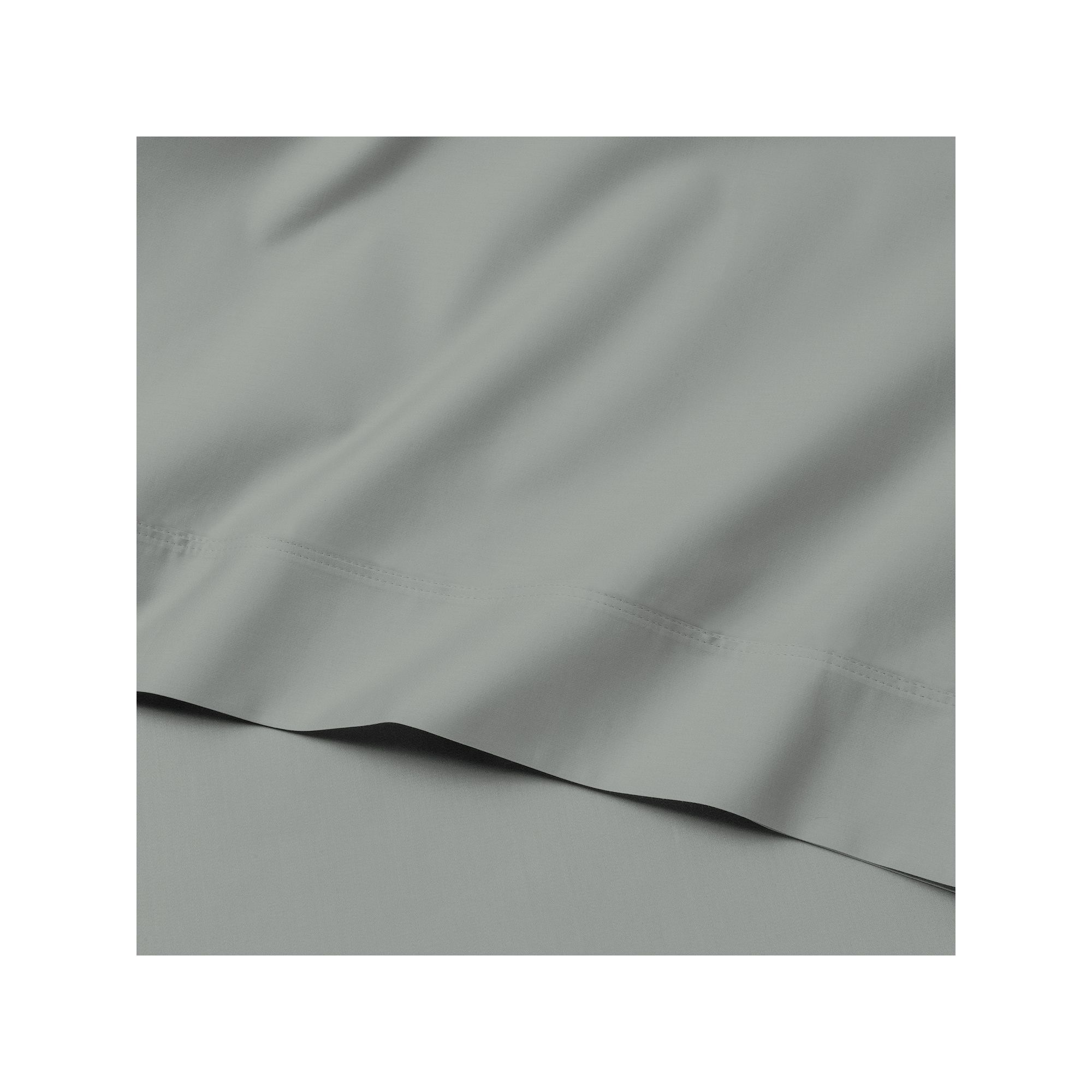 Purity Home 300 Thread Count Sateen Sheet Set with Pillowcases, Light Gray