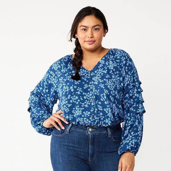 Plus Size DRAPER JAMES RSVP™ Three Quarter Sleeve Bodysuit