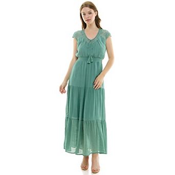 Women's Luxology Gauze Smocked Waist Maxi Dress