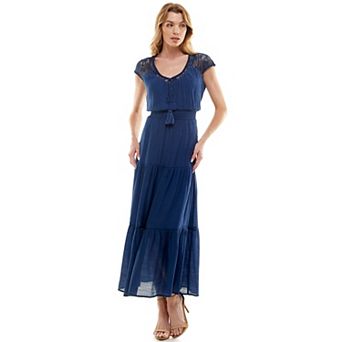 Women's Luxology Gauze Smocked Waist Maxi Dress