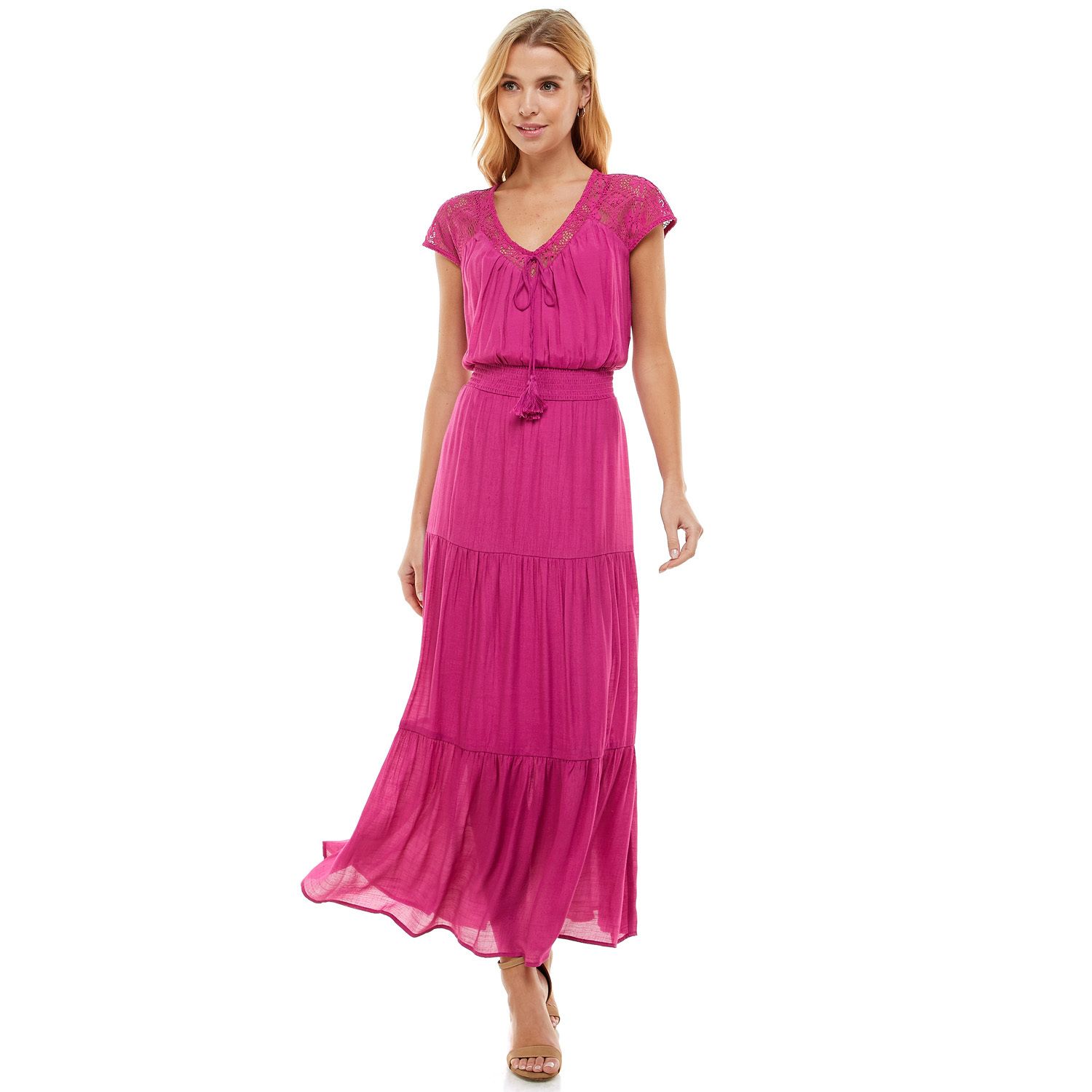 Женские платья Luxology Gauze Smocked Waist Maxi Dress