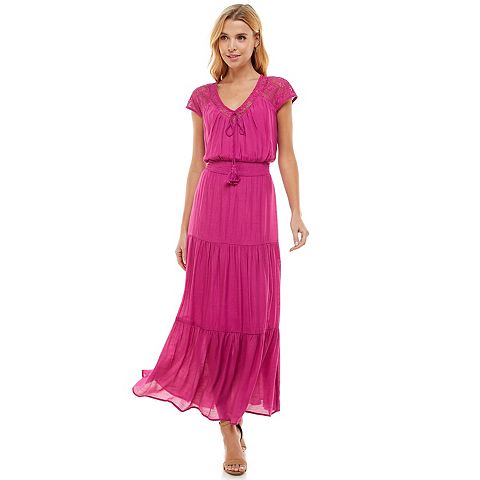 Женские платья Luxology Women's Luxology Gauze Smocked Waist Maxi Dress