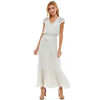 Women's Luxology Gauze Smocked Waist Maxi Dress