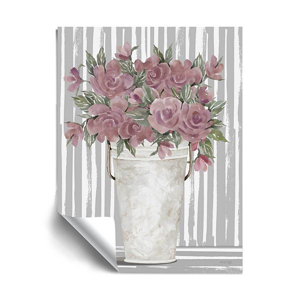 Floral Heel Bookstack Foiled Canvas Wall Art, Pink Sold by at Home