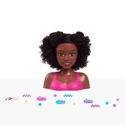 Just Play Barbie Black Hair Small Styling Head