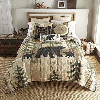 Donna Sharp Painted Bear Quilt Set with Shams
