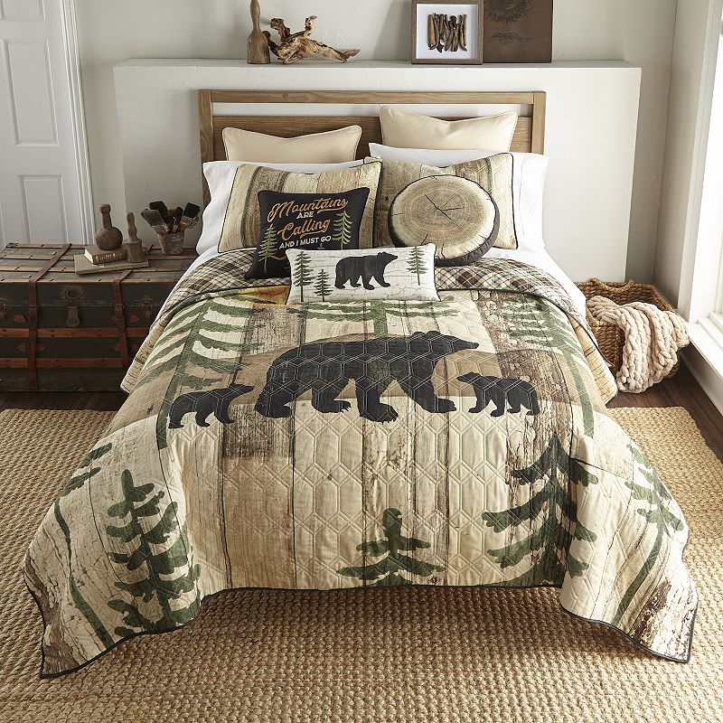 29076225 Donna Sharp Painted Bear Quilt Set with Shams, Mul sku 29076225