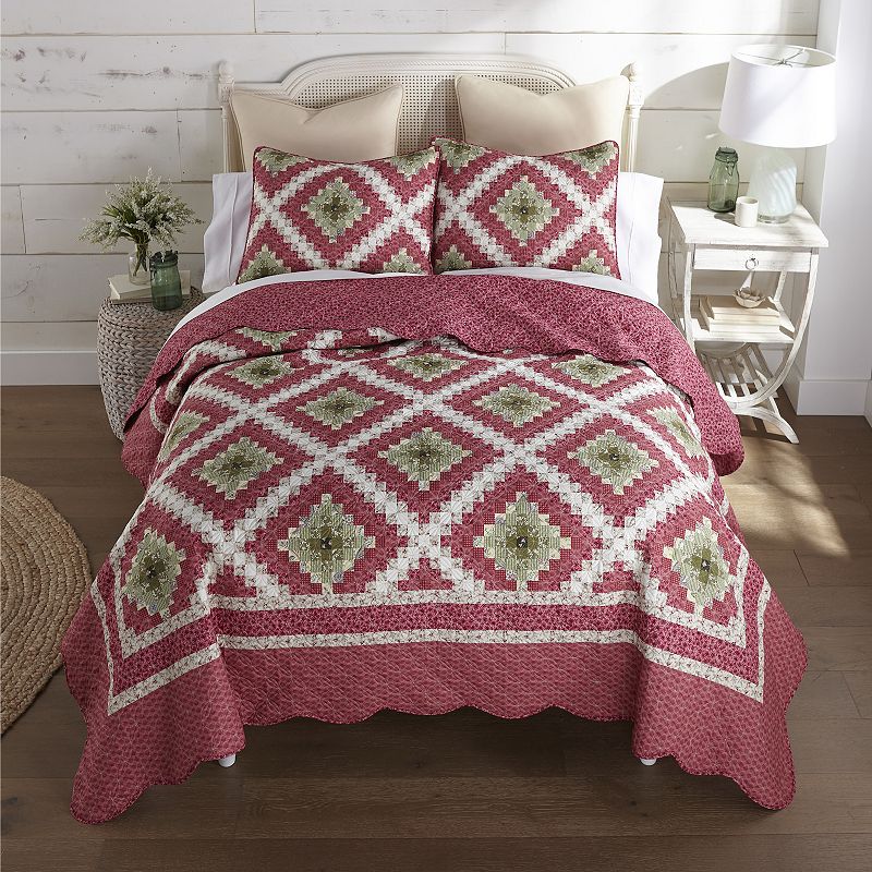 Donna Sharp Sweet Melon Quilt Set with Shams, Multicolor, King