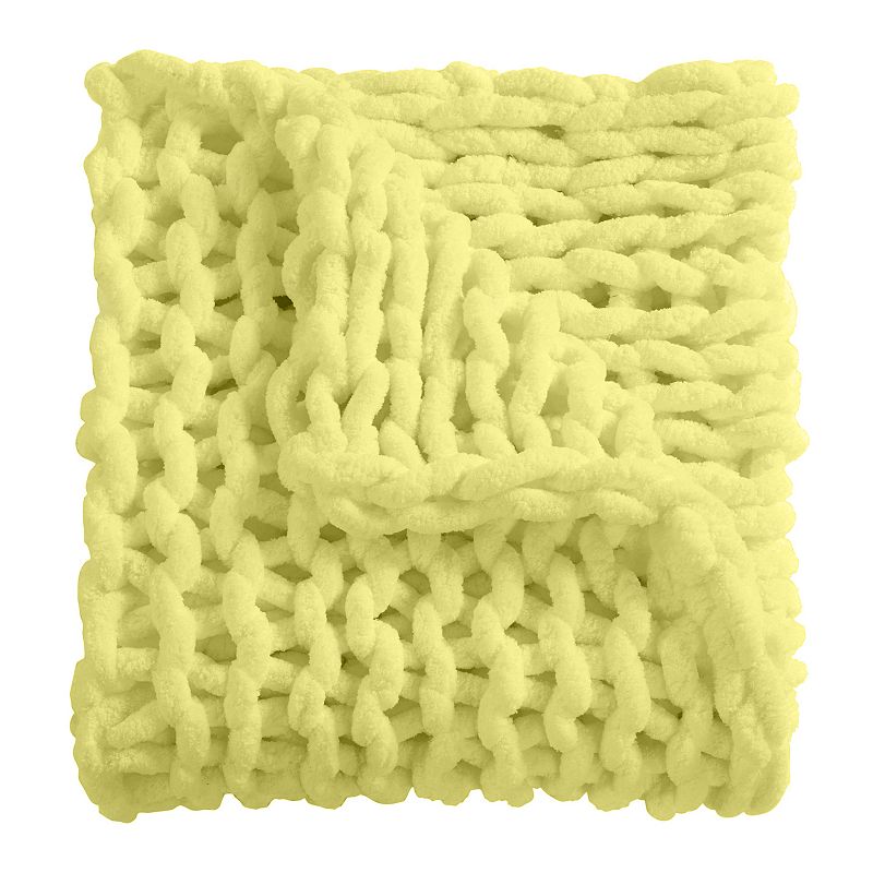 64279787 Donna Sharp Chenille Chunky Throw, Yellow sku 64279787