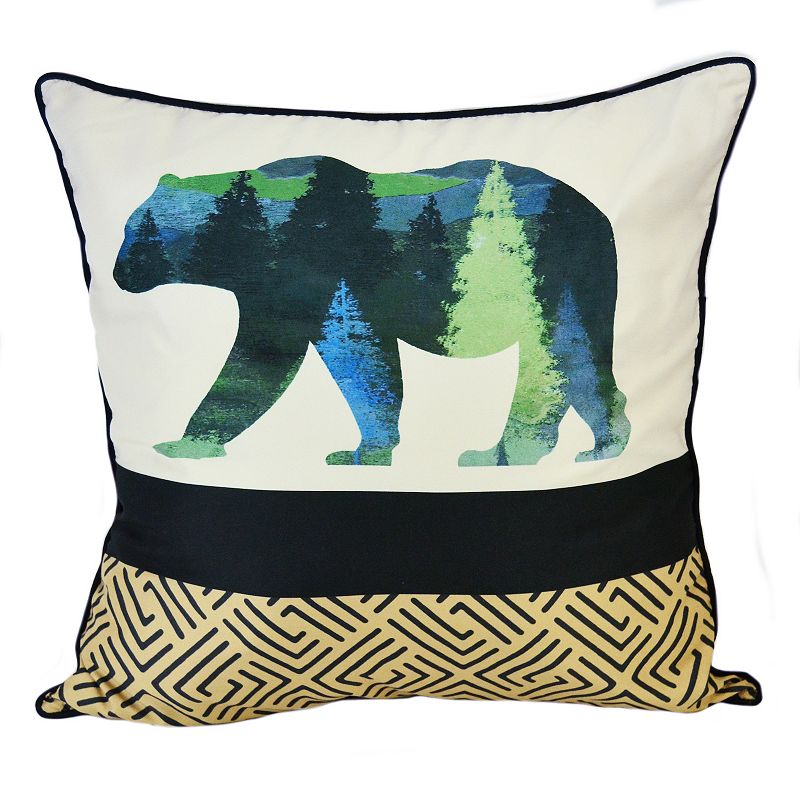 Donna Sharp Bear Ridge Bear Dec Pillow, Multicolor, Fits All