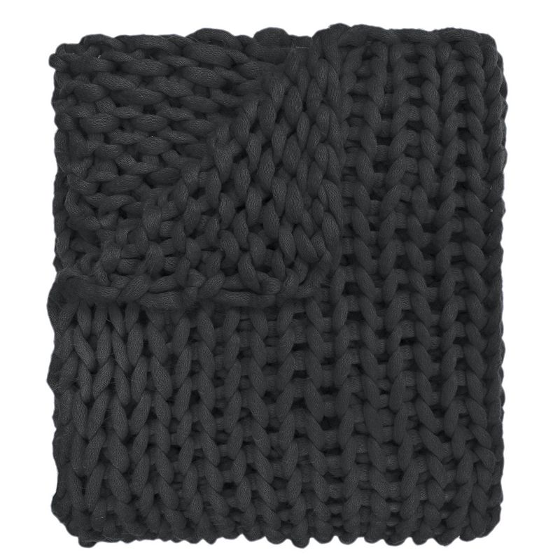 Donna Sharp Chunky Knit Throw, Grey