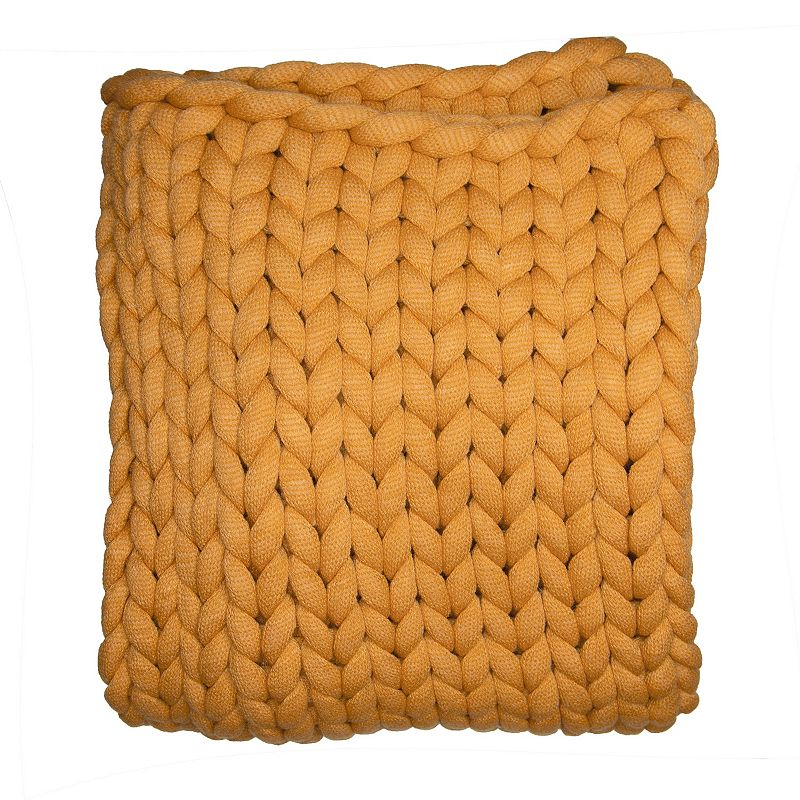 Donna Sharp Chunky Knit Throw, Yellow