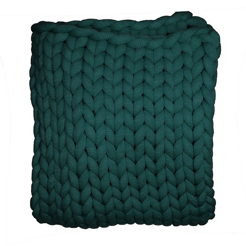 Donna Sharp Chunky Knit Throw, Green