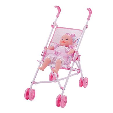 Hauck Love Heart Pretend Play 18 inch Baby Doll Umbrella Stroller