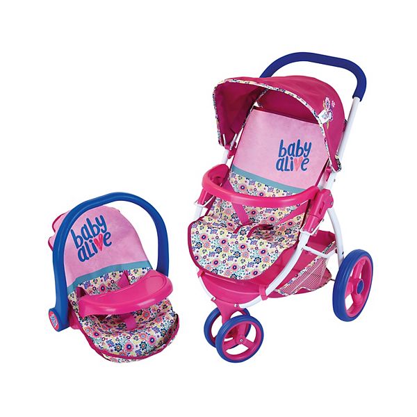 Hauck Baby Alive Pretend Play Baby Doll Travel System with Stroller
