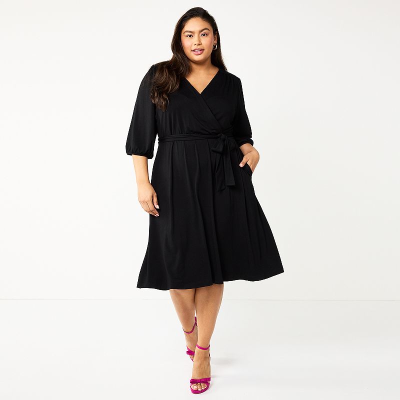 Plus Size Draper James Knit Wrap Dress