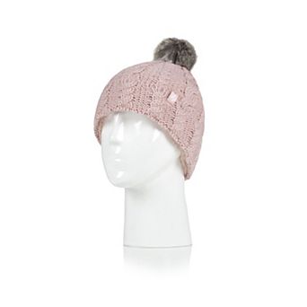 Girls 7-16 Heat Holders Cable Knit Heatweaver Pom Pom Hat