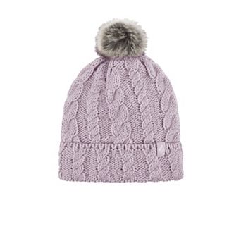 Girls 7-16 Heat Holders Cable Knit Heatweaver Pom Pom Hat