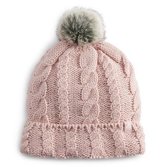 Girls 7-16 Heat Holders Cable Knit Heatweaver Pom Pom Hat