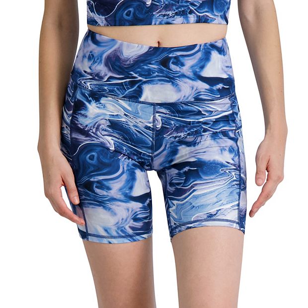 Women s Gaiam Om Cleo Print High Waisted Bike Shorts