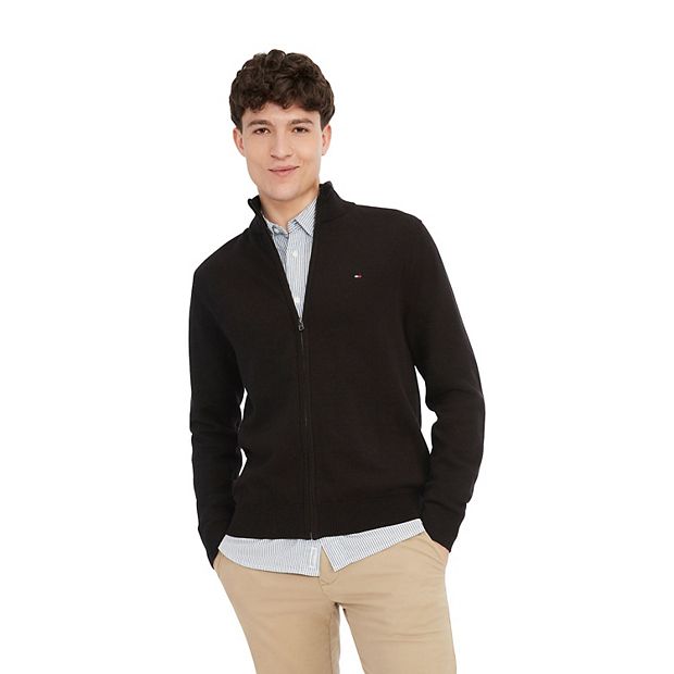 Tommy hilfiger men's full zip sales sweater