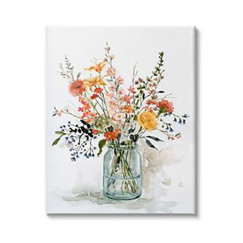Stupell Home Decor Warm Summer Floral Bouquet Canvas Print Wall Decor