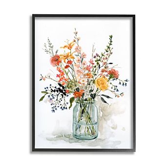 Stupell Home Decor Warm Summer Floral Bouquet Framed Wall Decor