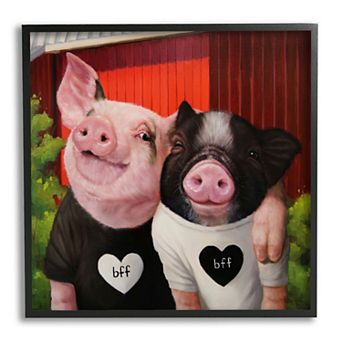 Stupell Home Decor Best Friends Forever Farm Pigs Wall Decor