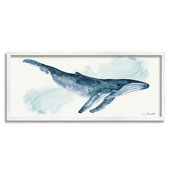 Stupell Home Decor Nautical Humpback Whale Watercolor Painting