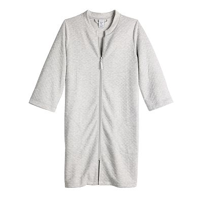 Women's Croft & Barrow® Quilted Zipper Duster