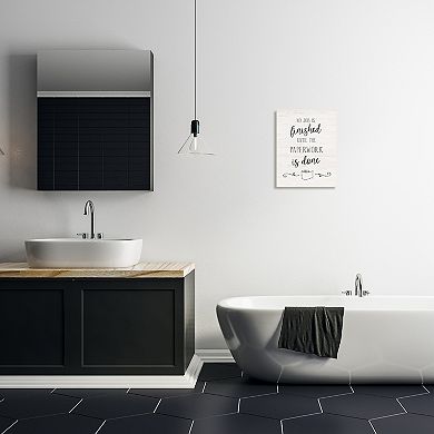 Stupell Home Decor No Job Finished Until Paperwork Done Funny Bathroom Wall Decor