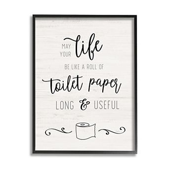 Stupell Home Decor Life Like Toilet Paper Funny Wall Decor
