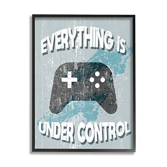 Stupell Home Decor Everything Is Under Control Video Games Black Frame Wall Decor