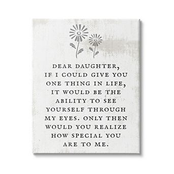 Stupell Home Decor Dear Daughter How Special You Are Wall Decor