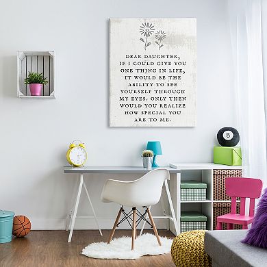 Stupell Home Decor Dear Daughter How Special You Are Wall Decor