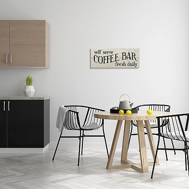 Stupell Home Decor Self Serve Coffee Bar Sign Wall Decor
