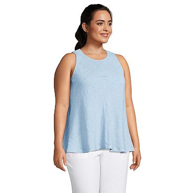 Plus Size Lands' End Linen Tank Top