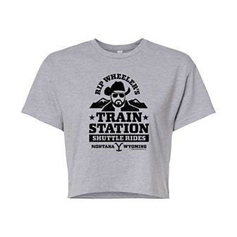 Juniors' Yellowstone Rip Wheelers Cropped Tee