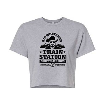 Juniors' Yellowstone Rip Wheelers Cropped Tee
