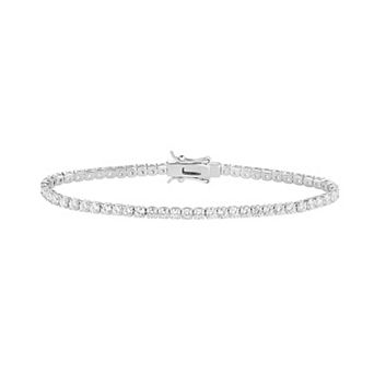 PRIMROSE Sterling Silver Cubic Zirconia Tennis Bracelet