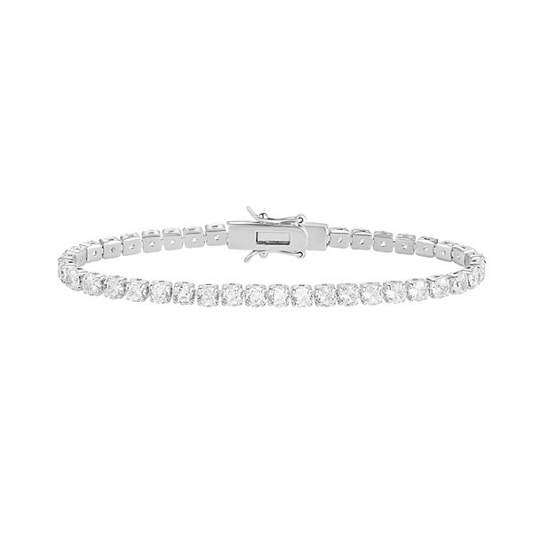 PRIMROSE Sterling Silver Cubic Zirconia Tennis Bracelet