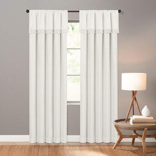 Sonoma Goods For Life® Set Of 2 Ivory Fringe Window Curtain Panels