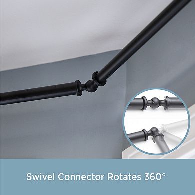 Kenney Bryce ¾” Decorative Bay Window Curtain Rod