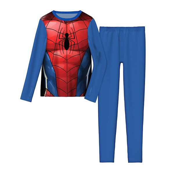 Cuddl Duds Boys' Marvel Spider-Man 2-Piece Stretch Poly Long Underwear Set 