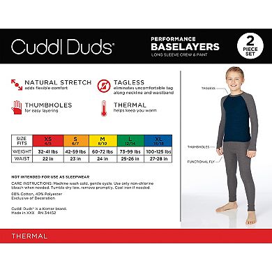 Boys Cuddl Duds Thermal 2-Piece Base Layer Set