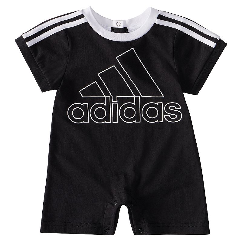 30091334 Baby Boy adidas 3-Stripe Logo Graphic Romper, Infa sku 30091334